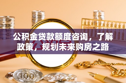 浮山公积金贷款额度咨询，了解政策，规划未来购房之路