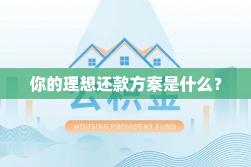 浮山你的理想还款方案是什么？